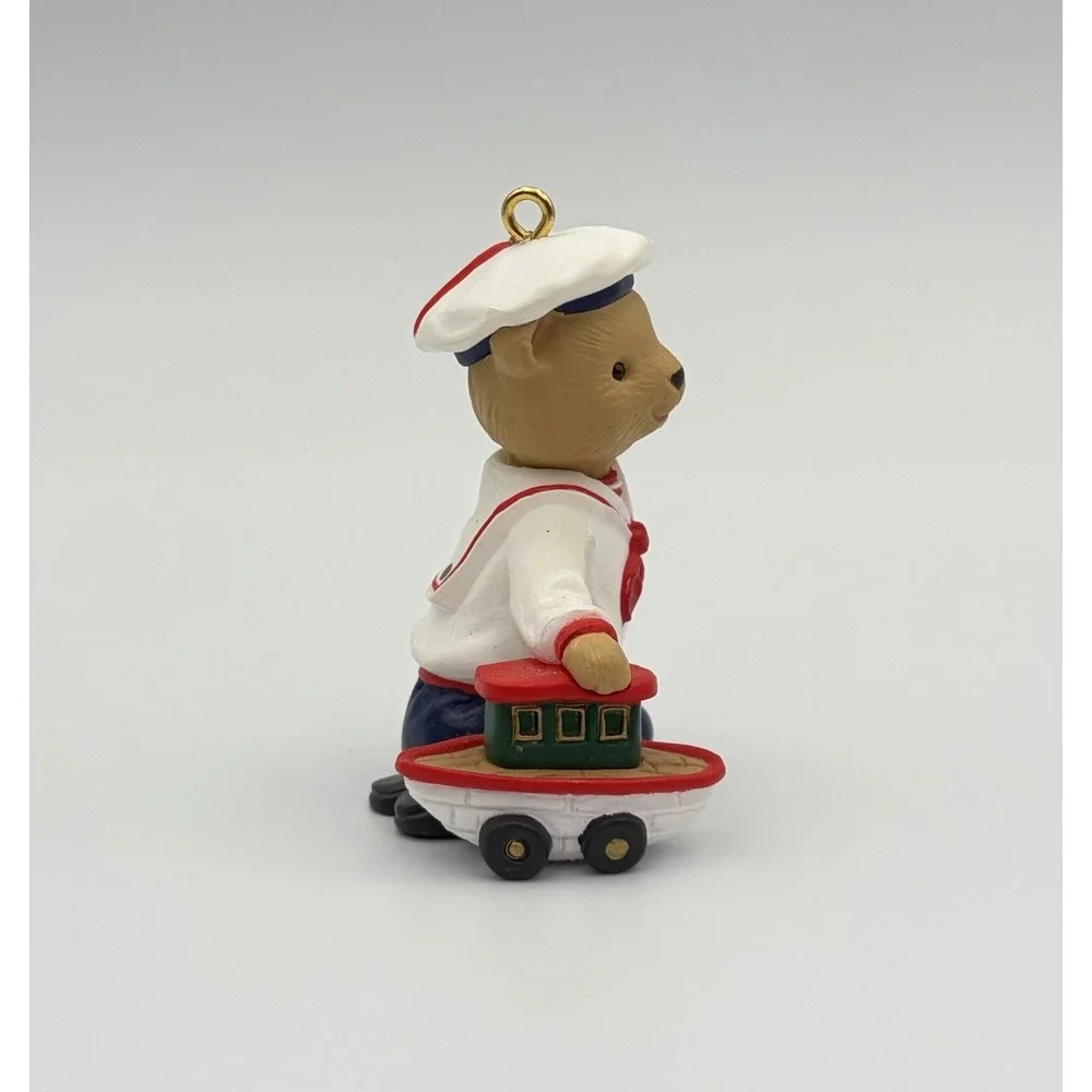 Hallmark 1993 Abearnathy Bearinger Bear Collection Christmas Ornament Vintage